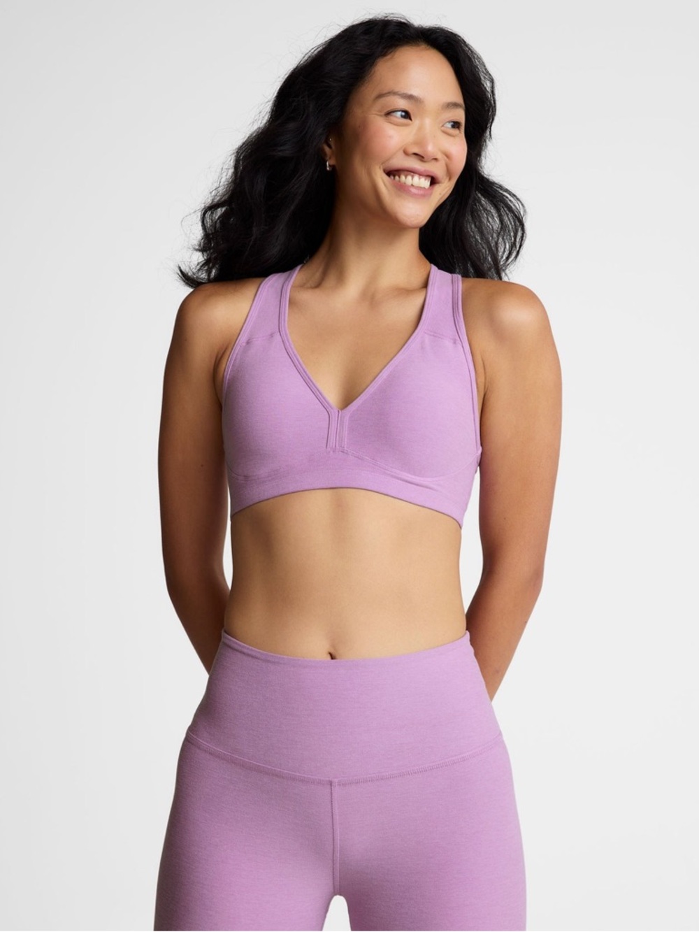 Beyond Yoga Spacedye Lift Your Spirits V-Neck Sports Bra Small